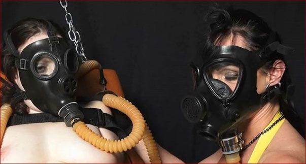 Adult bondage videos with Mrs in gas mask - HD 720