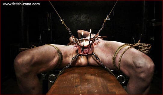 Brutal Master - Hard and rough vagina torture with iron clips - MP4